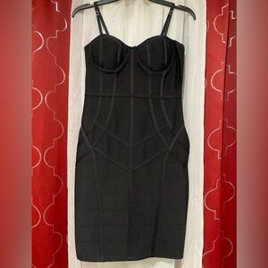 Haute Monde Black Strapless Dress